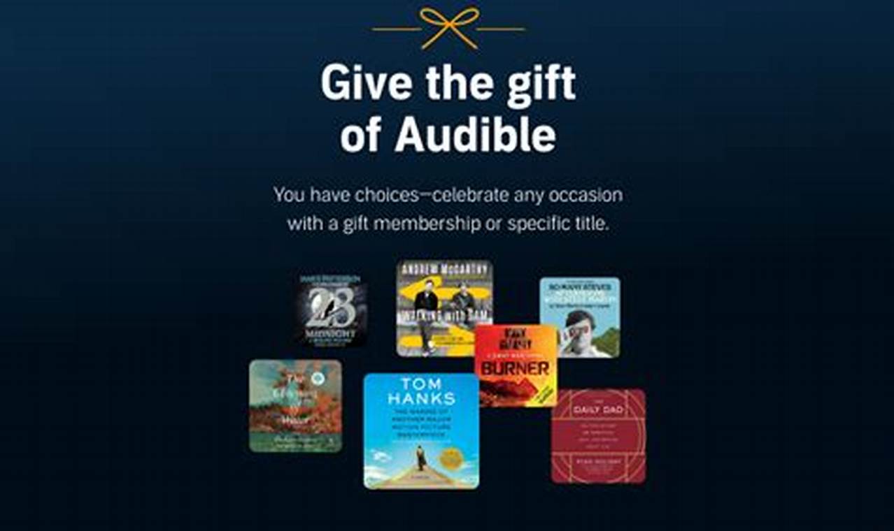 how to gift a book on audible