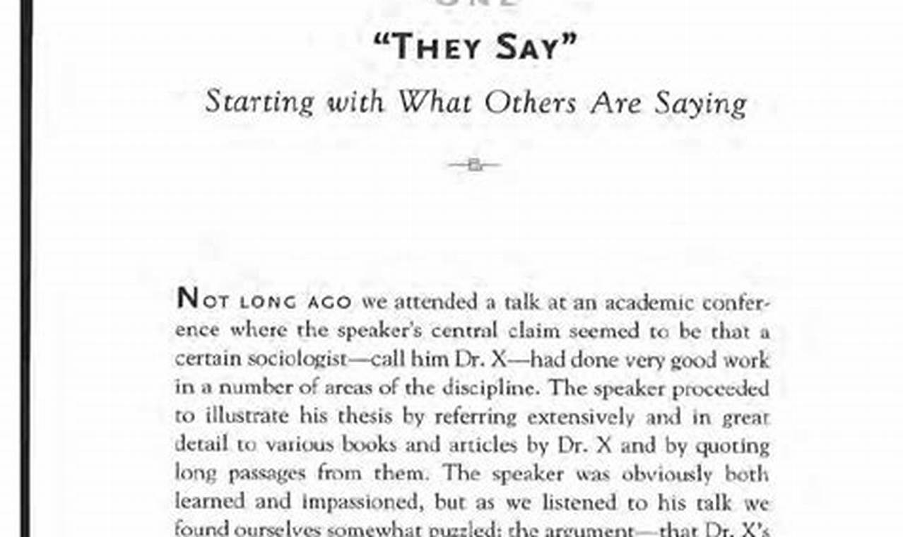 they say i say full book