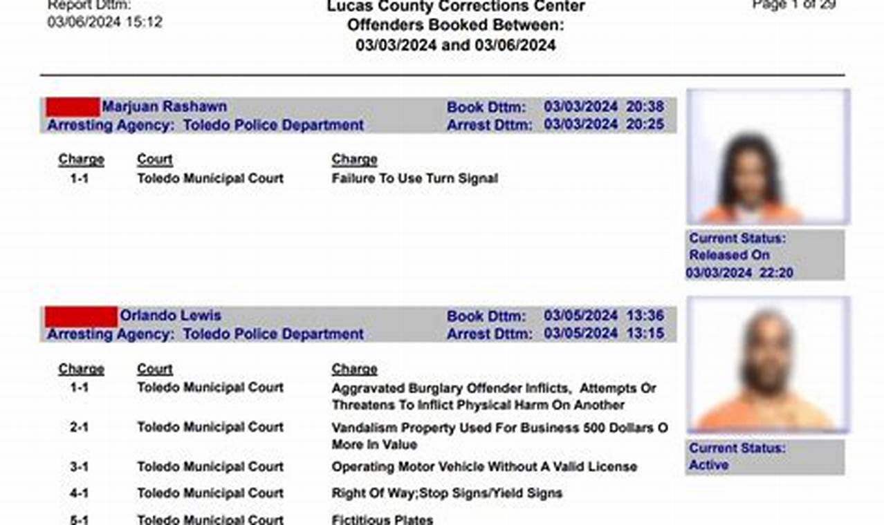 booking lucas county