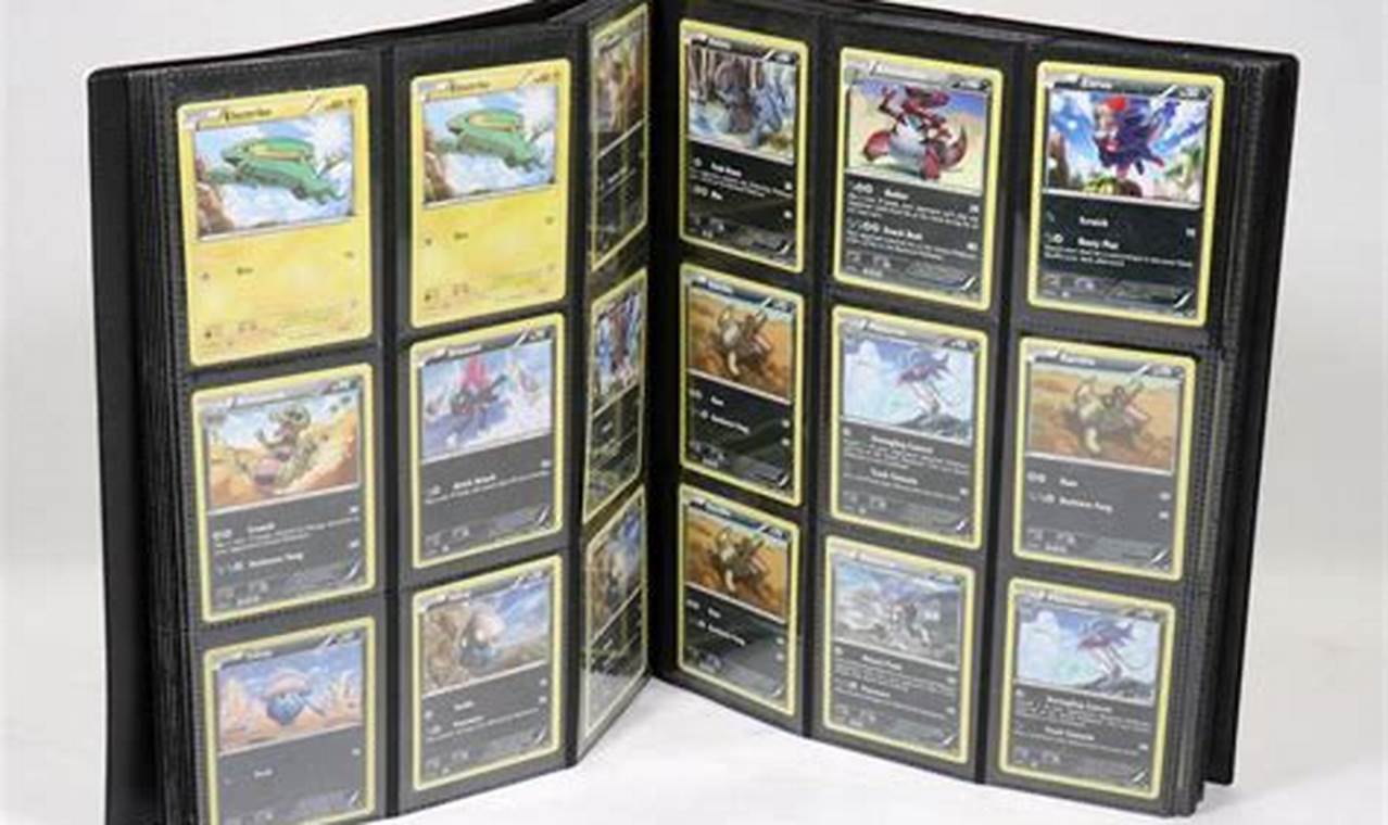 pokemon book with cards